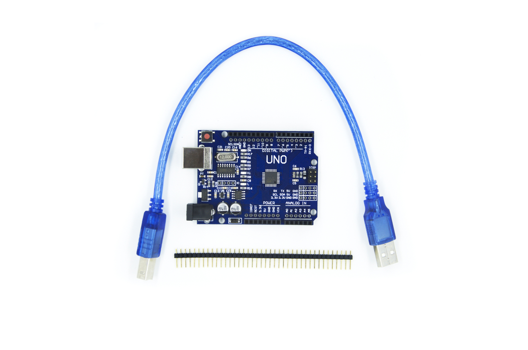 ARDUINOS UNO R3 WITH QFP CHIP ATMEGA328P AND FREE CABLE